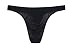 Soojun Mens Traceless Sexy Thongs Low Rise Underwear Ice Silk Briefs, Small, Black