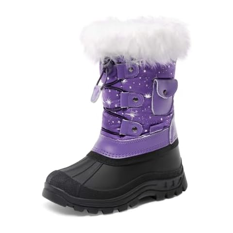 DREAM PAIRS Kids Insulated Waterproof Snow Boots Cover