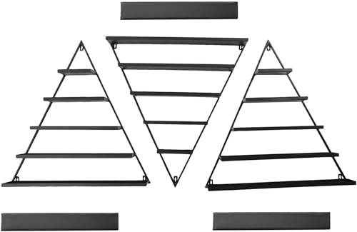 Expositor de uñas de pared con geometría triangular de 5 niveles para salones 8