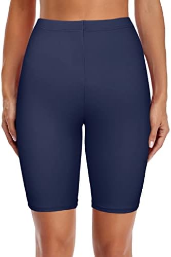LVZIJUN Swim Pants for Women High Waisted Swim Capris Swim Shorts Swimming Leggings Rash Guard Sport Leggings Navy Blue X-Large