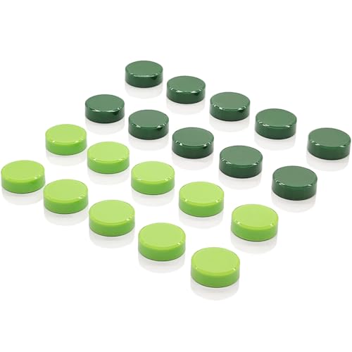 ZDZBLX Magnete für Magnettafel, 20 Stück Magnete Stark, Kühlschrankmagnete Mini, Runde Whiteboard Magnet Bunt, Kleine Magneten für Kühlschrank, Pinnwand, Magnetwand, Schule, Büro - Grün Tafelmagnete