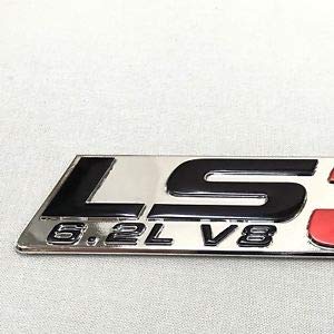 Pair Of Chrome & Red LS3 6.2L V8 Engine Emblems – Badass Bowtie Style For Your Chevy