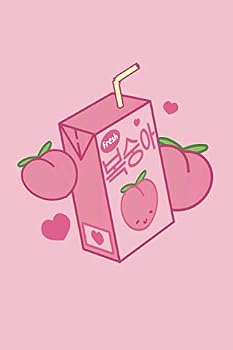 Paperback Notebook: Peach Juice Notebook Journal Diary | Kawaii Aesthetic Vaporwave | 6x9" | 120 Dot Grid Pages Book