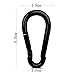LDJZON Carabiner Clip, Spring Snap Hook Heavy Duty Key Chain Hook Buckle Carabiner for Keys Swing Set Camping Fishing Traveling Black (3.1in 4Pcs Black)