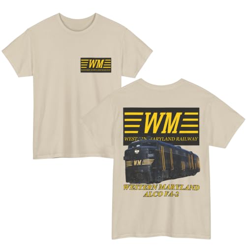Western Maryland Railway Alco FA-2 Locomotive & Logo 2 Sided Design Shirt