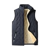 Gilet Uomo Invernale - Giubbotto Termico Giubbotti Softshell Smanicato Abbigliamento Casual Panciotto Tinta Unita con Tasche Multiple Giubbino Moda Trekking Sportiva Giacca Grigio Scuro XL