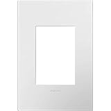 Legrand Adorne Gloss White on White Backplate, 1-Gang, 3-Module Wall Plate AWP1G3WHW4