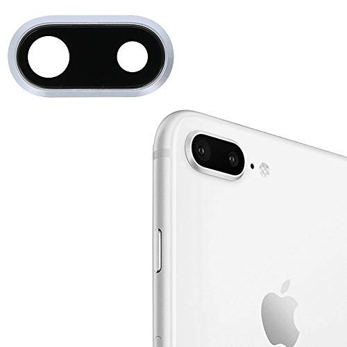 Mmobiel Back Rear Camera Glass Lens Replacement Compatible With Iphone 8 Plus 2017 - Incl. Double Sided Adhesive, Tweezer And Cloth - Black #TOP2