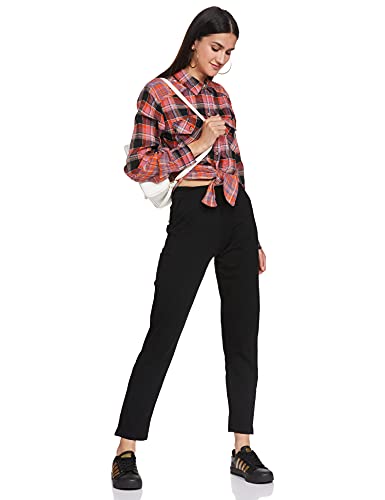 Image of Amazon Brand - Symbol Women's High Rise Slim Ankle Lenght Regular Fit All-Season Jogger Track Pant (Available in Plus Sizes)