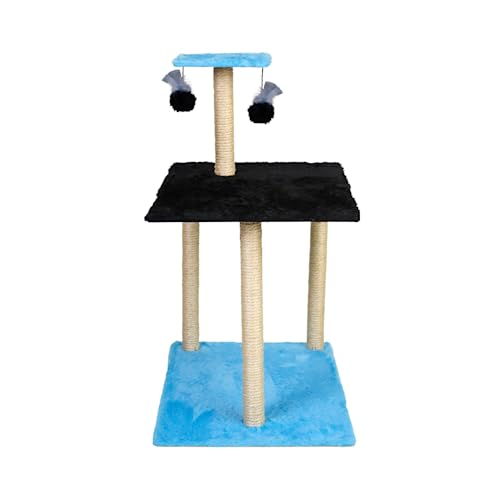 Arranhador Para Gatos 3 Bases Grande Premium (Aqua Black)