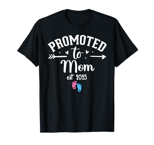 Promoted to Mom 2025 Promoted to Mommy First Time Mom 2025 t-shirt, Preto, S