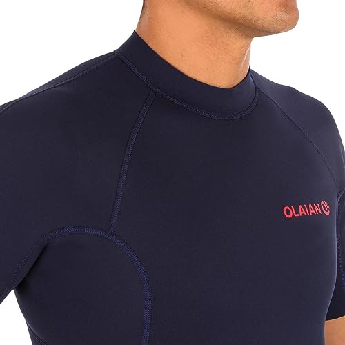 Image of Olaian 100 Men's 1.5mm Neoprene Shorty Surfing Wetsuit - Navy Blue (2XL)