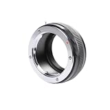 Función de conversión de montura: Este anillo adaptador conecta objetivos con montura MC/MD a cámaras con montura E for su uso.