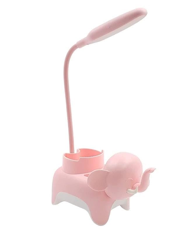 Table Lamp - Desk Lamp with Pen Holder & Sharpener, Study Desk Light for Study Room/Home/Office (YX802) (Pink)(Set of 1)-image-6