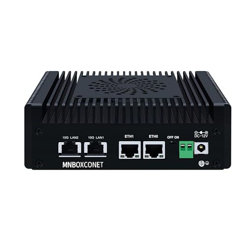 MNBOXCONET S7 Mini PC N150 2x10gbe RJ45, Firewall Appliance Micro Büro Hardware, DDR5 Barebone, 2xi226V 2.5Gbit LAN, USB C, TF Card Slot, SPK/MIC, Unterstützung Router OS
