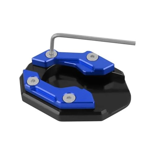 Béquille NMAX 125 stable éliminant l'enfoncement avec ce support alu bleu