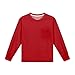 Long Sleeve Shirts for Teen Girls,Girls Long Sleeve Shirts Kids Solid Color Crewneck Blouse Tees Cozy Pullover with Chest Pockets for Teen Girl Youth