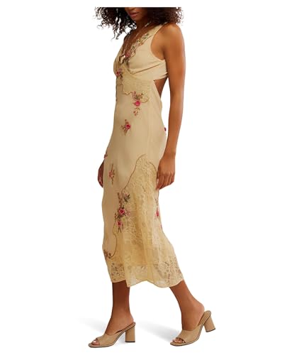 Free People Women's Meet Again MIDI, Beige, S - Thumbnail 2