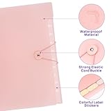 JEFURE Expanding File Folder, 12 Pockets Document Organiser, Accordion File Organiser for A4 Size Paper Storage, Portable Folder for Home, Office and School Use (Pink) - Image 3