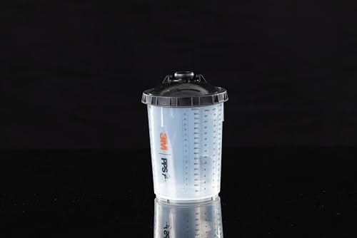 3M PPS Basic Series Lid and Liner Kit, PBL200, Large, 28 fl oz, 200 Micron Filter, 50 Lids, 50 Liners, 16 Sealing Plugs, 1 Re-useable Collar, Disposable Paint Spray Cup System by 3M - Image 2