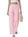 LYANER Women's Low Rise Striped Pants Wide Leg Cotton Elastic Drawstring Pajama Lounge Wear Sleepwea Pink Medium