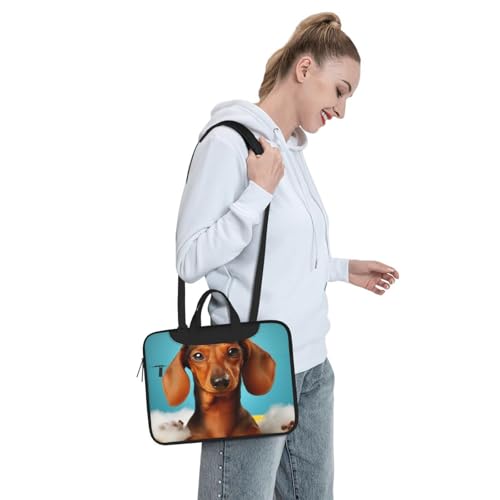 Maletín para portátil Dachshund para hombre y mujer miniatura 2