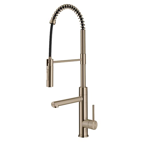 Kraus Artec Pro (2Nd Gen) Commercial Style Pull-Down Single Handle Kitchen Faucet With Pot Filler In Spot Free Antique Champagne Bronze, Kpf-1604Sfacb #TOP16