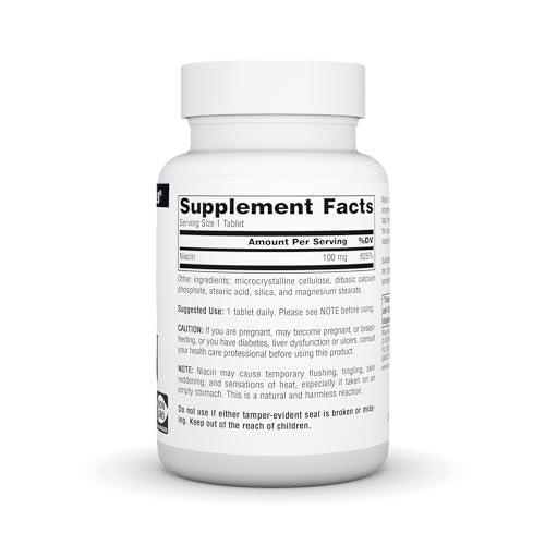 Source Naturals SN0502 Niacin 100 Mg Vitamin B-3, Non-Gmo - 250 Tablets thumb #1