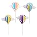 DOITOOL - Decorazioni per torte creative, 4 pezzi, con mongolfiera, decorazione per torte, decorazioni per cupcake, feste di compleanno e matrimoni, colori casuali