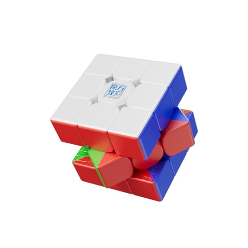 Image of Moyu RS3M V5 2023 Ball Core UV Coated 3x3 Speed Cube with Robot-Shape Display Box, 3x3 Puzzle Cube Stickerless RS3M V5 MagLev Master Cube (MagLev+Ball-Core Magic Clothes)