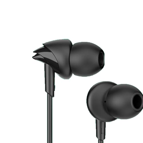 Image of Original Wired in-Ear Earphones with 10 mm Drivers Compatible with Boat BassHeads 212L, Rich Stereo Sound, Clear Calling, Enhanced Bass Performance (Black) 88H
