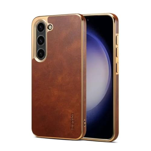 Coque en cuir véritable pour Samsung S24 Ultra anti-rayure chic