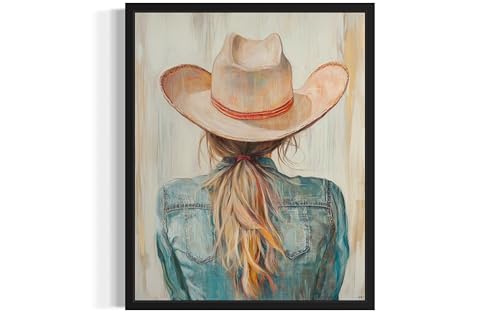 Poster de cowgirl et cowboy art mural ouest sauvage pour salon