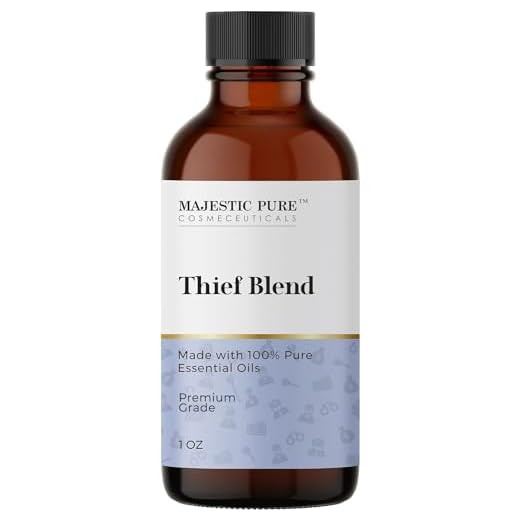 Majestic Pure Thief Essential Oil Blend| 100% Pure & Natural Therapeutic Grade Oil for Uplifting Mood, DIY Products, Cleansing| 1 Oz| Cinnamon, Blood Orange, Lemon