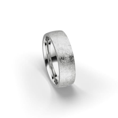 Kolibri Rings 925 Sterling Silber Ring 6mm Partnerring Ehering Freundschaftsring Unisex - Inkl. Gratis Gravur und Etui (Eismatt)