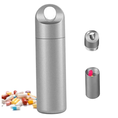 Pastillero organizador portátil hermético con anilla anticaídas para viaje