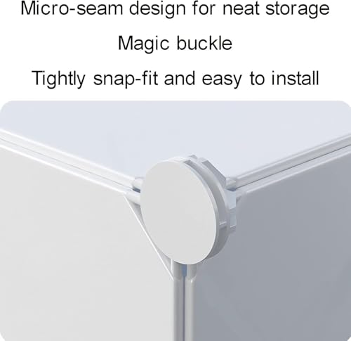 Image of Plastic Wardrobe for Clothes Storage, 6-Door Portable Collapsible Almirah & Cupboard for Bedroom, Baby Wardrobe Cabinet Organizer for Clothes & Toys (White, 6 Door)