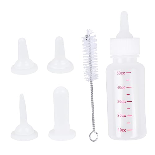 SUPVOX Pet Nurser Bottles Set 4 Pc Kitten Feeding Bottles 3 Options (0.7cm 0.3cm 1.2cm) Made of Silicone Pp for Outdoor Use