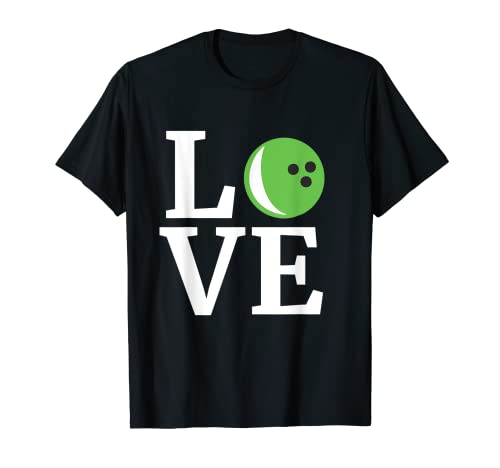 I Love Bowling Shirt Bowling Player Gift Tee Mujeres Hombres Niños Camiseta