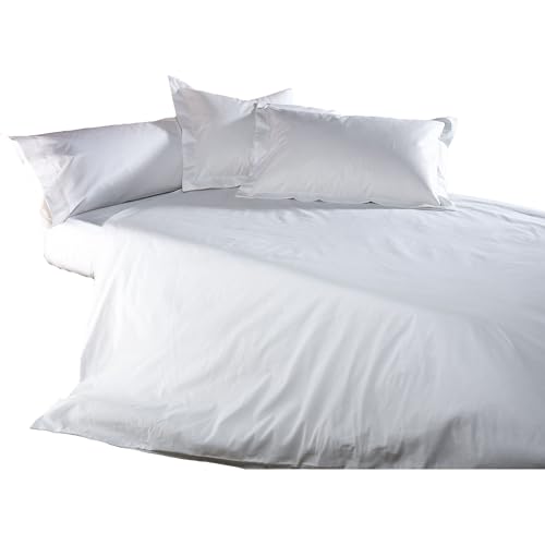 ECOMMERC3 | Funda Nórdica Cama 180x220 Cm - Suave, Transpirable y Resistente - Funda Nórdica Color Blanco Confección 100% Made in Spain para un Descanso