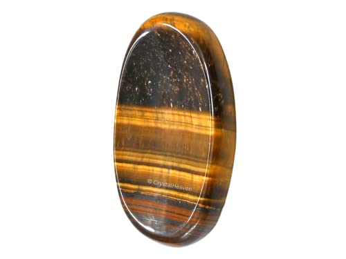 Image of Certified Tiger Eye Crystal Thumb Worry Pebbles Stones for Anxiety Massage