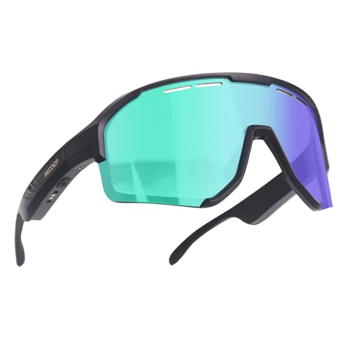 SECOON Bluetooth Safety Glasses Sunglasses for Men, Smart Wireless Bluetooth Safety Audio Glasses with Microphone for Music Play Calling