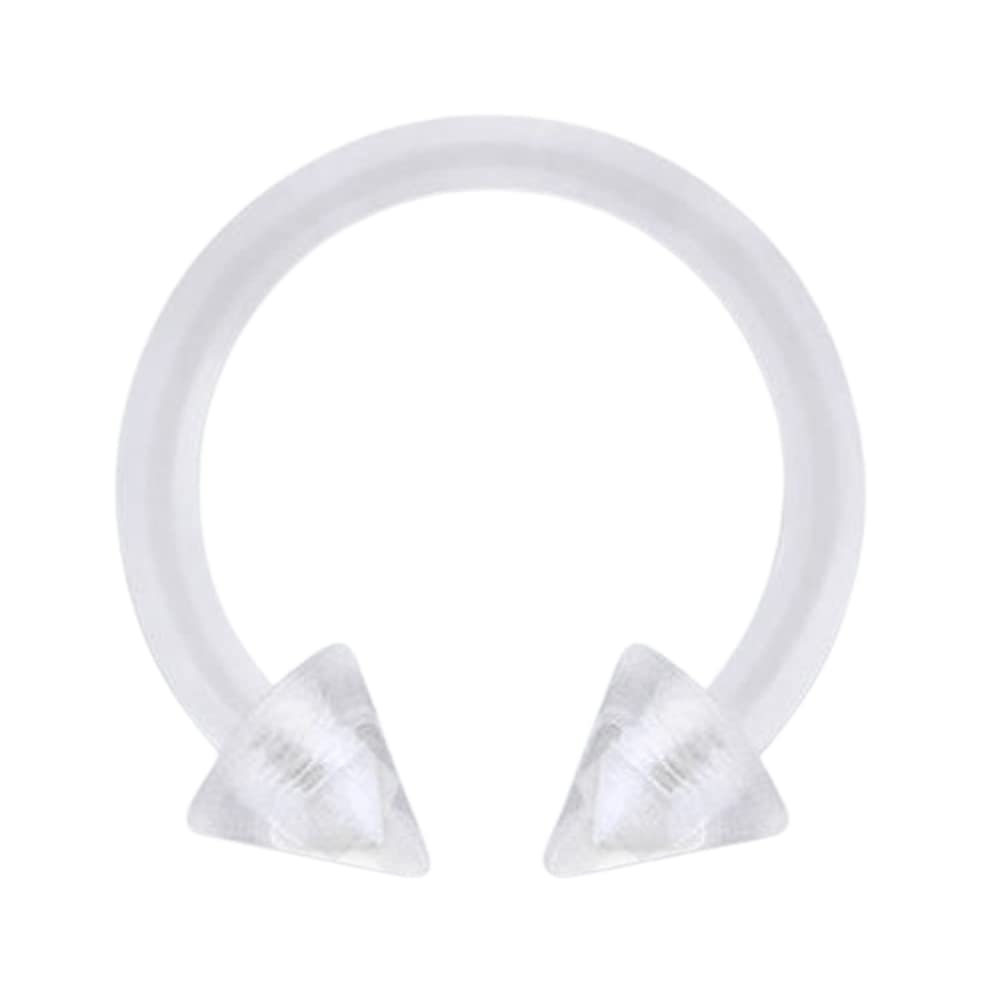 Pierced Owl 16GA Bioflex 3mm Spike Ends Circular Barbell