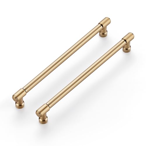 Image of Ravinte 10 Pack 7-1 /2 Inch Hole Center Solid Kitchen Cabinet Handles Champagne Bronze Dresser Pulls Cabinet Drawer Pulls for Kitchen Cupboard Hardware