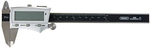 General Tools 6 Inch/150mm Rechargeable Digital Caliper, 2” LCD Screen, 3 Mode Display (Inch, mm, Fraction), IP54 Rated Water Resistant, Stainless Steel General Tools 6 Inch/150mm Rechargeable Digital Caliper, 2” LCD Screen, 3 Mode Display (Inch, mm, Fraction), IP54 Rated Water Resistant, Stainless Steel