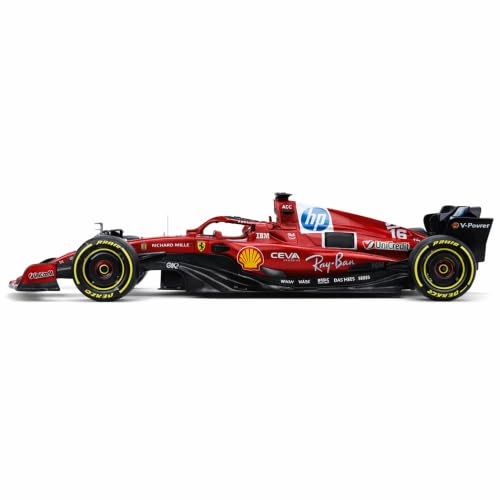 Image of Wizplex Bburago Scuderia Ferrari SF-25 1:43 Scale Officially Licensed Die Cast Metal Formula 1 Car - No. 16 Collectible Model, Display Showpiece for Kids 3+ & Motorsport Fans