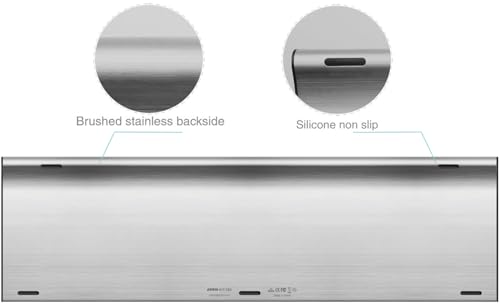 Arteck Universal Bluetooth Keyboard Multi-Device Stainless Steel Full Size Wireless Keyboard for Windows, iOS, Android, Computer Desktop Laptop Surface Tablet Smartphone Built in Rechargeable Battery