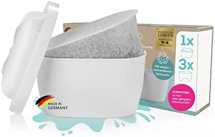 Yucona Water Filter Starter kit for 3 Months, All Common Filter jug Systems | Reusable Water Filter Cartridge, 96% Plastic Saving, Activated Carbon Made from Coconut Shells | Made in Germany