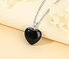 XIANNVXI Black Necklaces for Women Crystal Necklaces for Women Black Obsidian Necklace Healing Gemstone Pendant Heart Necklace Ladies Necklace Jewellery #2
