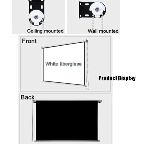 Pantalla de proyección manual 60" 16:9 para home theater miniatura 3